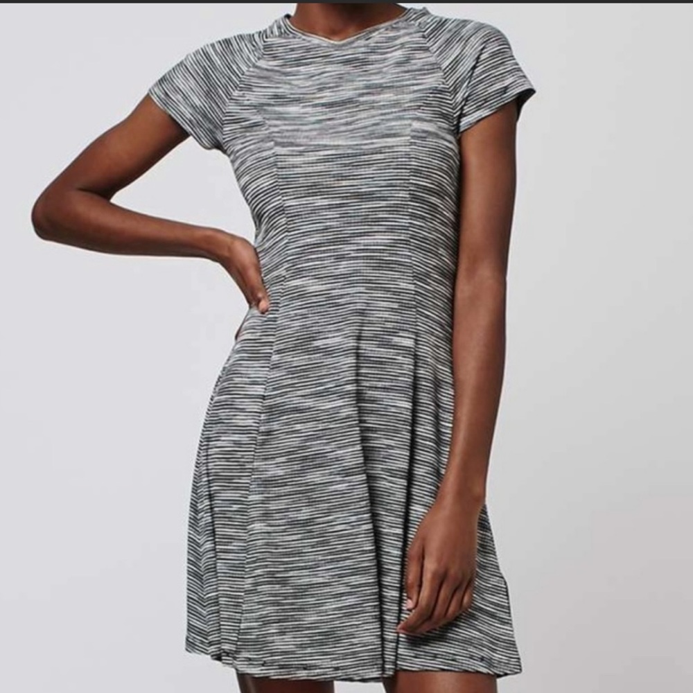 Topshop Striped Skater Dress